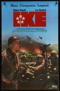 4s452 IKE: THE WAR YEARS TV video special 23x35 R87 Robert Duvall in title role as Eisenhower!