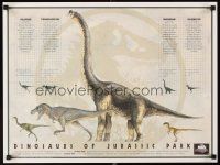4s465 JURASSIC PARK video special 18x24 '93 Steven Spielberg, cool images of dinosaurs!
