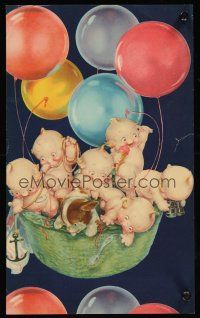 4s308 KEWPIE BALLOONS special 9x14 '30s great Rose O'Neill artwork!