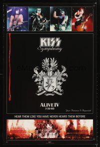 4s189 KISS SYMPHONY: ALIVE IV music record album 24x36 '03 great image of band performing!