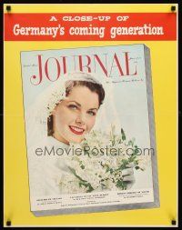4s262 LADIES' HOME JOURNAL JUNE 1951 special poster 22x28 '51 bride holding flowers!