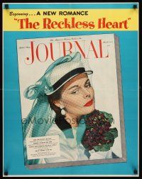 4s263 LADIES' HOME JOURNAL MARCH 1951 special poster 22x28 '51 pretty woman in a fancy hat