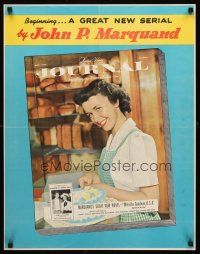4s265 LADIES' HOME JOURNAL MAY 1951 special poster 22x28 '51 young woman holding a cake!
