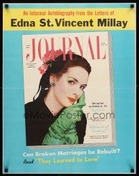 4s269 LADIES' HOME JOURNAL OCTOBER 1952 special poster 22x28 '52 pretty woman wearing gloves!