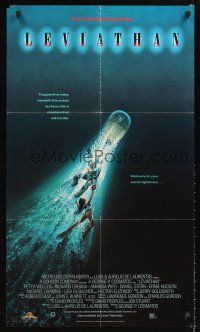 4s472 LEVIATHAN video special 21x36 '89 ocean monster sci-fi, how long can you hold your breath?