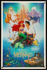 4s474 LITTLE MERMAID special 18x27 '89 great image of Ariel & cast, Disney underwater cartoon!