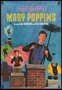 4s482 MARY POPPINS Shasta tie-in special 24x35 '64 Dick Van Dyke in chimney in Disney's classic!