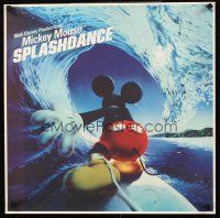 4s488 MICKEY MOUSE SPLASHDANCE special 23x23 '83 Walt Disney, great art of Mickey surfing in tube!