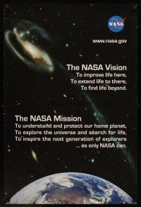 4s318 NASA special 24x36 '80s space exploration agency, mission & vision statements!