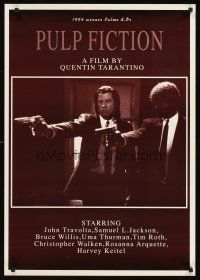 4s519 PULP FICTION special 25x35 '97 classic image of Samuel L. Jackson & John Travolta!