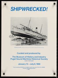 4s030 SHIPWRECKED! special 18x24 '90 classic Case photo of Princess May aground, ship disasters!