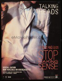 4s566 STOP MAKING SENSE video special 18x24 '84 Talking Heads, close-up of David Byrne's suit!