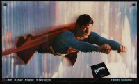 4s568 SUPERMAN soundtrack 21x35 '78 comic book hero Christopher Reeve flying!