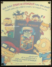 4s536 RUGRATS PASSPORT TO PARIS SWEEPSTAKES static cling poster '00 artwork of the Rugrats!