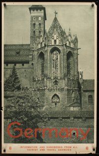 4s098 DEUTSCHLAND German travel poster '30s cool photo of Marienberg castle!