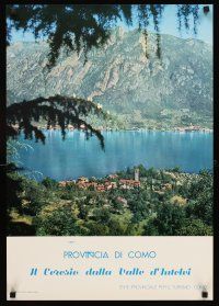 4s107 PROVINCIA DI COMO travel poster '70s Italy's Como province, beautiful lake!