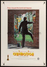 4t181 20TH INTERNATIONAL TOURNEE OF ANIMATION 1sh '87 cool Johanna Girard fantasy art!