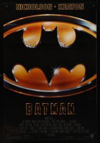 4t010 BATMAN 1sh '89 Michael Keaton, Jack Nicholson, directed by Tim Burton!