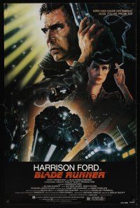 4t201 BLADE RUNNER 1sh '82 Ridley Scott sci-fi classic, art of Harrison Ford by John Alvin!
