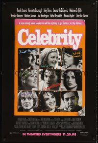 4t033 CELEBRITY advance 1sh '98 Woody Allen, Hank Azaria, Charlize Theron, Leonardo DiCaprio