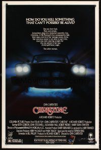 4t217 CHRISTINE 1sh '83 written by Stephen King, directed by John Carpenter, creepy car image!