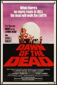 4t229 DAWN OF THE DEAD 1sh '79 George Romero, there's no more room in HELL for the dead!
