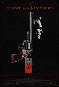 4t045 DEAD POOL 1sh '88 Clint Eastwood as tough cop Dirty Harry, cool smoking gun image!