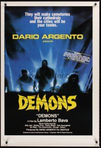 4t232 DEMONS 1sh '85 the cities will be your tombs, cool artwork of monsters by E. Sciotti!