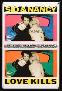 4t140 SID & NANCY English 1sh '86 Gary Oldman & Chloe Webb, punk rock classic directed by Alex Cox!