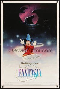 4t254 FANTASIA DS 1sh R90 great image of Mickey Mouse & others, Disney musical cartoon classic!