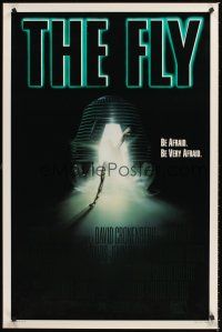 4t260 FLY 1sh '86 David Cronenberg, Jeff Goldblum, cool sci-fi art of telepod by Mahon!