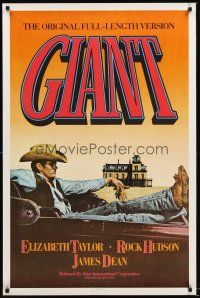 4t266 GIANT 1sh R83 cool image of James Dean, directed by George Stevens!