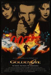 4t063 GOLDENEYE DS 1sh '95 Pierce Brosnan as secret agent James Bond 007!