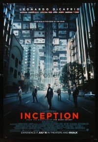 4t078 INCEPTION IMAX July 16 advance DS 1sh '10 Christopher Nolan, Leonardo DiCaprio, Gordon-Levitt!