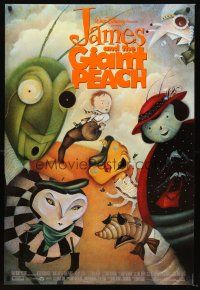4t088 JAMES & THE GIANT PEACH DS 1sh '96 Disney fantasy cartoon, Smith art of cast!