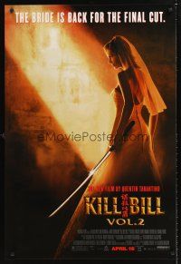 4t090 KILL BILL: VOL. 2 advance DS 1sh '04 bride Uma Thurman with katana, Quentin Tarantino