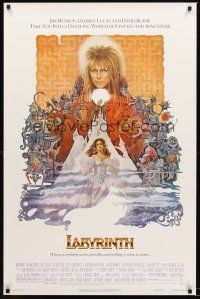 4t296 LABYRINTH 1sh '86 Jim Henson, art of David Bowie & Jennifer Connelly by Ted CoConis!
