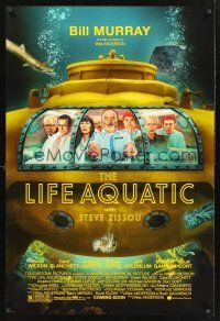 4t096 LIFE AQUATIC WITH STEVE ZISSOU advance DS 1sh '04 Wes Anderson, Bill Murray & Owen Wilson!