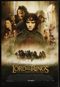 4t100 LORD OF THE RINGS: THE FELLOWSHIP OF THE RING advance 1sh '01 montage of top cast!