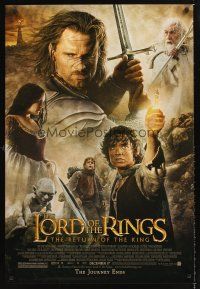 4t101 LORD OF THE RINGS: THE RETURN OF THE KING advance 1sh '03 Peter Jackson, cool images of cast!