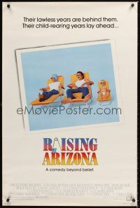 4t344 RAISING ARIZONA 1sh '87 Coen Brothers, Nicolas Cage, great artwork!