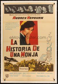 4w016 NUN'S STORY linen Argentinean '59 religious missionary Audrey Hepburn was not like the others