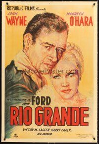 4w017 RIO GRANDE linen Argentinean '51 cool different of John Wayne & Maureen O'Hara by del Carmen!