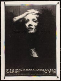 4w043 CANNES FILM FESTIVAL 1992 linen French 23x32 '92 portrait of Dietrich from Shanghai Express!