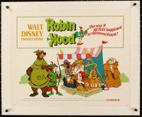 4w216 ROBIN HOOD linen 1/2sh '73 Walt Disney's cartoon version, the way it REALLY happened!
