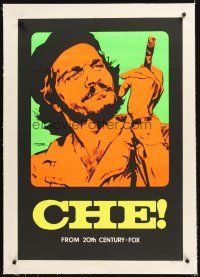 4w198 CHE linen 27x39 Italian/US poster '69 rare different art of Omar Sharif as Guevara by Nistri!