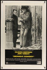 4w375 MIDNIGHT COWBOY linen X-rated 1sh '69 Dustin Hoffman, Jon Voight, John Schlesinger classic!