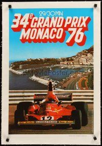 4w133 34 GRAND PRIX MONACO 76 linen Monacan 16x24 poster '76 cool Formula 1 car racing image!