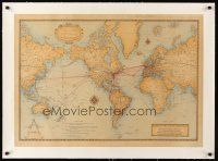 4w178 AMERICAN CABLE & RADIO CORPORATION linen special 23x33 '45 communications network map!