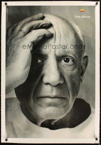 4w143 APPLE linen 24x36 advertising poster '97 close up of artist Pablo Picasso, Think Different!